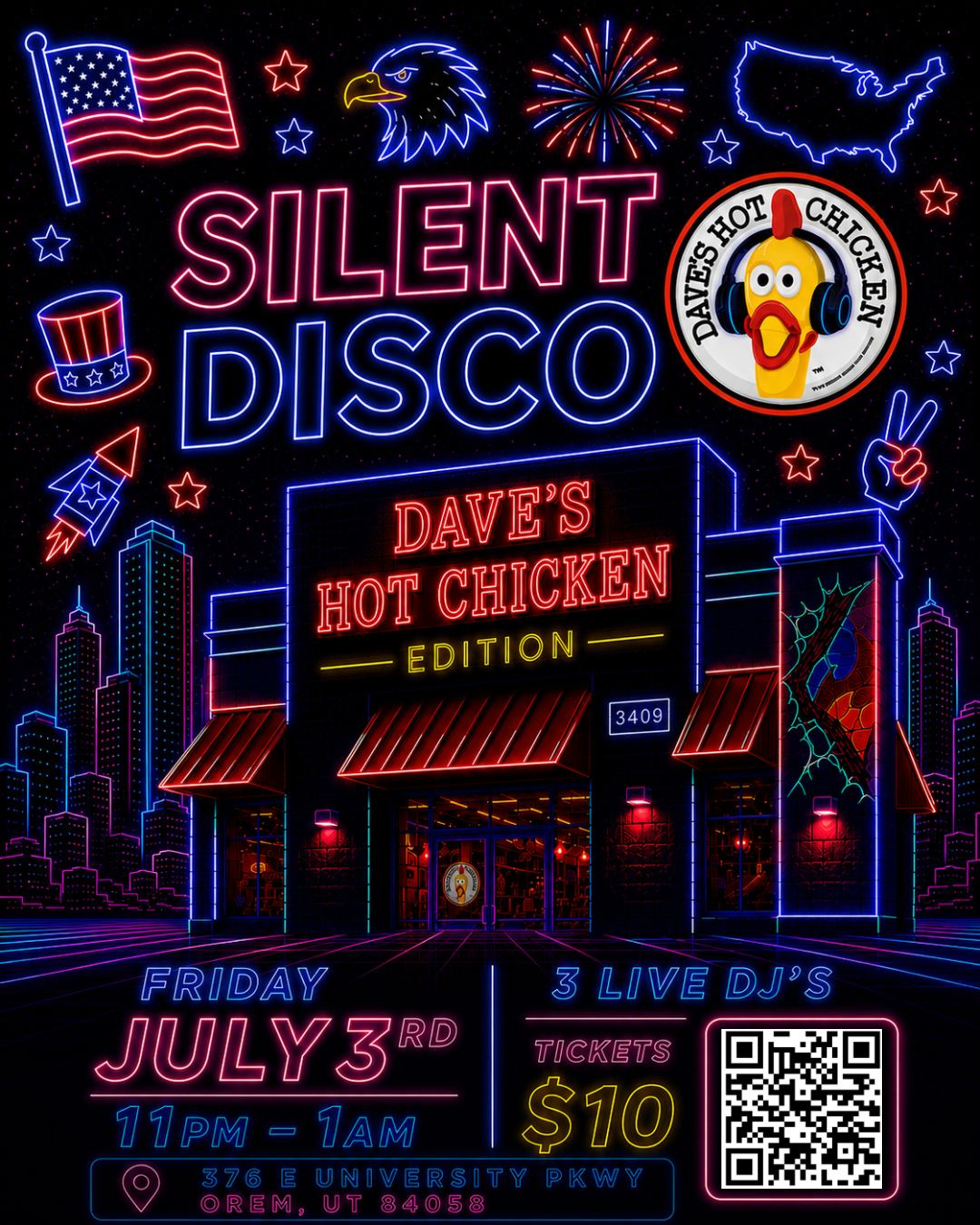 Dave's Hot Chicken x Silent Disco